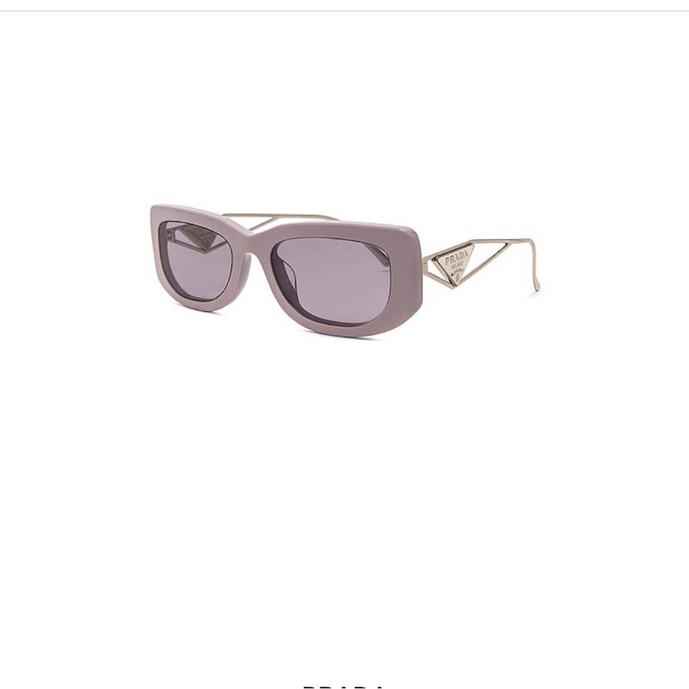 Prada rectangle sunglasses in violet. Worn twice, excellent condition.